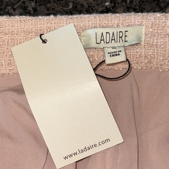 NWT Ladaire Alexa Tweed Pleated Shorts In Cameo Pink - Picture 8 of 9